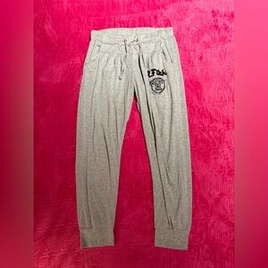 Abercrombie & Fitch Grey Jogger Sweatpants – Logo Patch, Y2K Lounge
